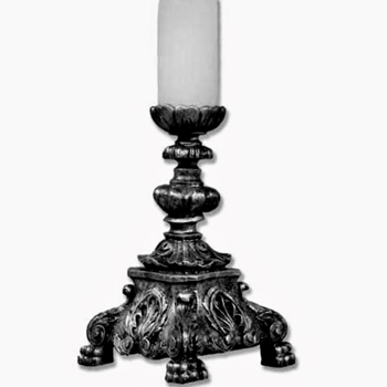 Candlestick - Baroque Dusted Black Fibreglass 8W/13H