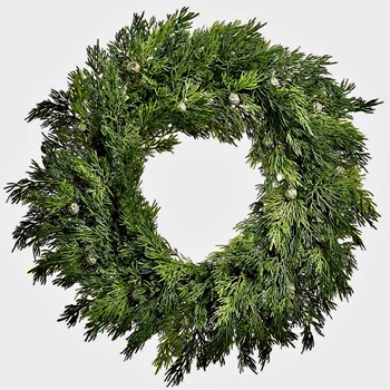 EVW - Wreath - Juniper  With Cones Green 20in - YWN429-GR