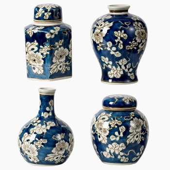 Delft - Vase & Jar 4 Assorted 5W/6H Average Sold Individually