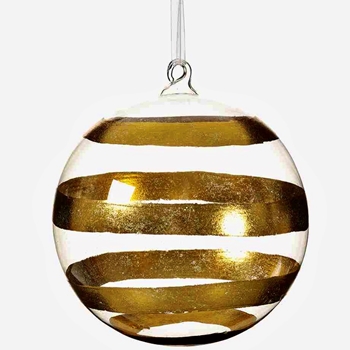Globe - Glass Clear with Gilded Rings 6in