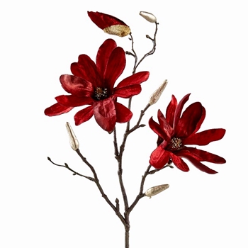 Magnolia - Spray Velvet 26in Ruby Red - XFS023-RE