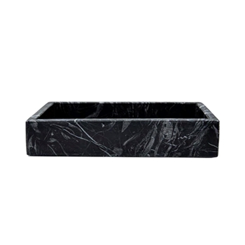 Lothantique - Belle de Provence Marble Napkin Caddy 8x4.4x1.5in Black