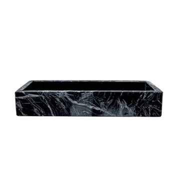 Lothantique - Belle de Provence Marble Tray 9.5x5.5x1.5in Black