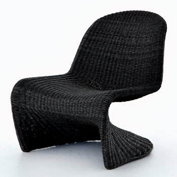 Outdoor Woven Portia Lounge Chair Graphite 28W/34D/34H