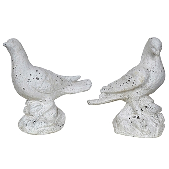 Bird - Dove Antique White 9in  2 assorted, sold individually