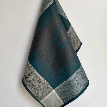 Tea Towel Linen Majesty Verde Forest Grey 28x20