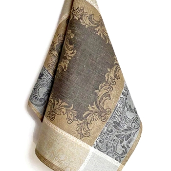 Tea Towel Linen Majesty Taupe Grey 28x20