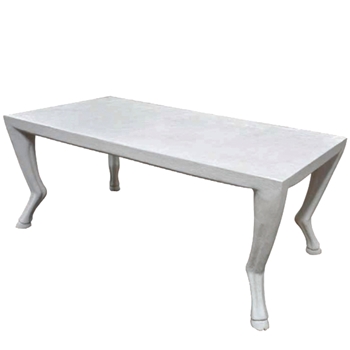 Library Table - Faline 72W/38D/30H Oly Studio White Resin