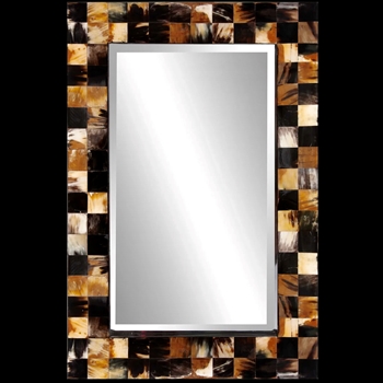 24W/35H Mirror - Elias Horn Tile Mozaic Inlay