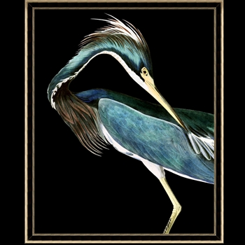 44W/53H Glass Framed Matte Paper - Stately Heron 2 - Thom Filicia