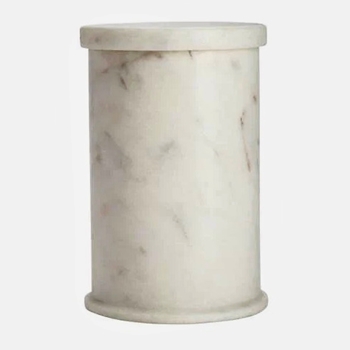 Lothantique - Belle de Provence Marble Cotton Jar 3x4.5in White