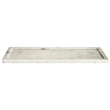 Lothantique - Belle de Provence Marble Long Tray 17x6.5in White