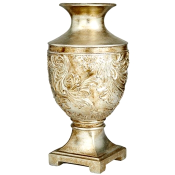 Urn - Acanthus Gilded Silver Gold Resin 7x14H