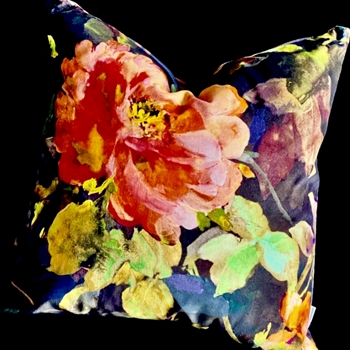 Designers Guild Cushion - Gertrude Rose Chestnut Coral 22SQ. Luxurious Velvet & Down Insert.