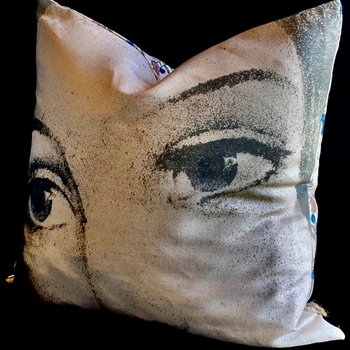 John Derian - Ellen's Eyes Cushion 20in SQ