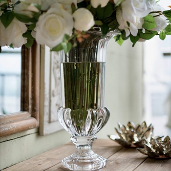 Urn - Omari Vase Clear Glass 8W/15H