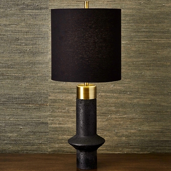 Lamp - Table Edge Black & Gold 12W/29H - Please call for pricing.
