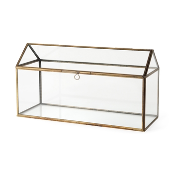 Box Terrarium - Hutt Gold Trimmed Glass  26W/6D/9H