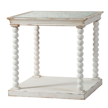 Accent Table - Scroll 24x24x24 White