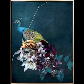 47W/65H Framed Canvas Giclee -  Haute Couture -  Brushed Brass Gallery Float Frame - Other Sizes Available