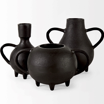 Vase - Cyrus Black Ceramic COLLECTION