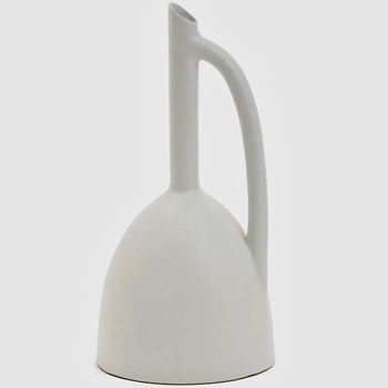 Bottle Vase - Jena w/handle White Ceramic 5W/11H