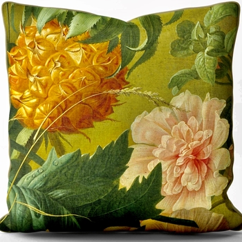 Cushion - Pineapple - Dutch Painting Detail - Van Brussel 18SQ with Luxurious Synthetic Down Insert