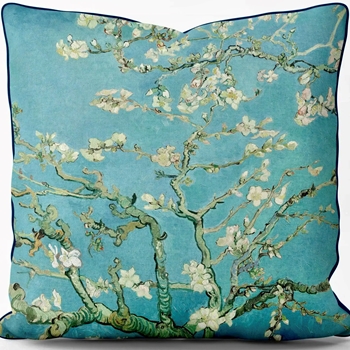 Cushion - Almond Blossoms - Van Gogh 18SQ with Luxurious Synthetic Down Insert