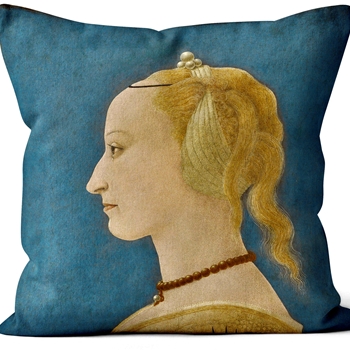 Cushion -  Portrait of a Lady - Alesso Baldovinetti  - 18SQ with Luxurious Synthetic Down Insert