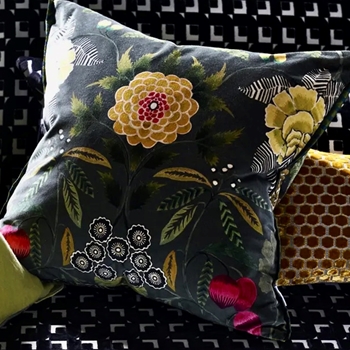 Designers Guild Cushion - Brocart Velvet Olive 20in SQ