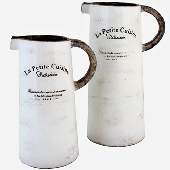 Pitcher - Patisserie 2 Sizes 8x18, 7x14 White Sold Individually