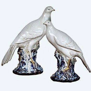 Birds - Doves Ceramic Set of 2 -  9x4x13in Each