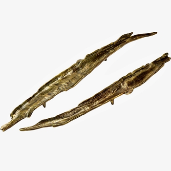 Trays - Massena Leaf Gold  2 Sizes 39L/4W/2H & 32L/3W/2H Sold Individually