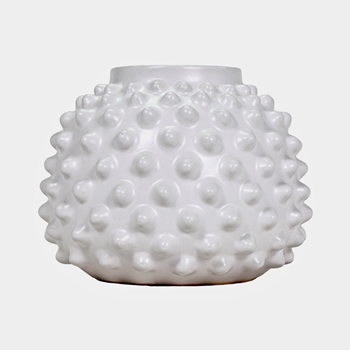 Vase - Thorn White Ceramic SM 10W/8H