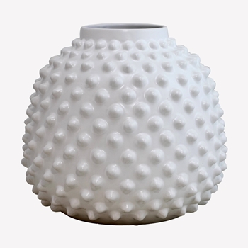 Vase - Thorn White Ceramic LG 12W/13H