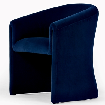 Arm Chair Dining & Occasional - Elmore - Velvet 100% Performance Velvet Cobalt Blue  27x24x31H