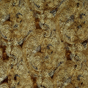 Chintz & Company - Decorative Furnishings - Jacquard - Vogue Pyrite - 54in,  93% Polyester, 7% Linen. Repeat 13H x 23.5V