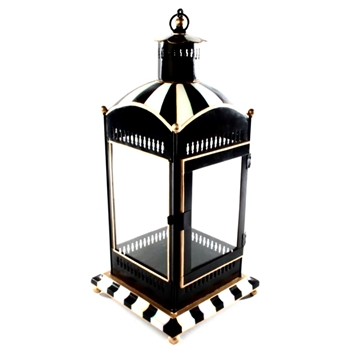 Lantern - Courtly Stripe 10X10X21H