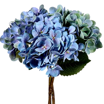 Hydrangea - Bouquet Azure 2tone 17in 3stems FBH210-BL/TT