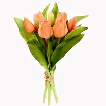Tulip - Bundle X6 Orange 12in - FBQ165-OR -  REAL TOUCH