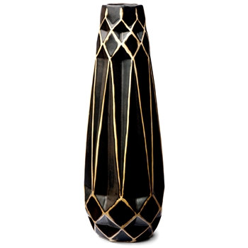 Vase - Teulia 6x16 Black & Gold