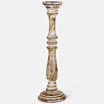 Candlestick - Estelle - Tuscan Mango-Wood Turned 6x20in for 3in Pillar
