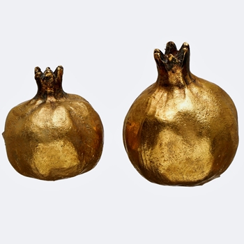 Fruit - Gold Pomegranate 3-5in Sold Individually