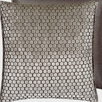 Designers Guild Cushion - Jabot Oyster Cut Velvet 22SQ. Luxurious Down Insert.