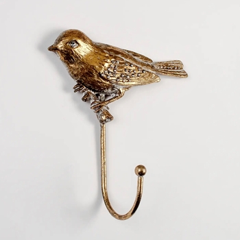 Hook - Sparrow Rhinestones Gold 5x5x2in