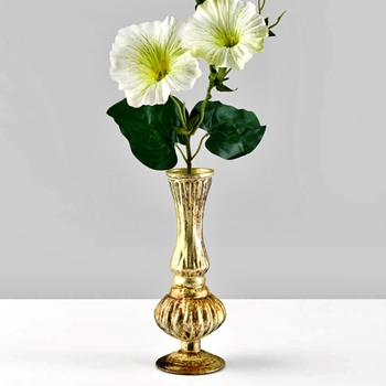 Vase - Bud - Fluted Urn Gold 3x7in