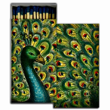 Matches - John Derian Coy Peacock - 4x2in Box50