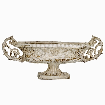 Urn - Antique White Classic Mantel  32x7x14H Composite