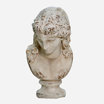 Bust Athena 15Wx17Dx29H Vintage Antique White