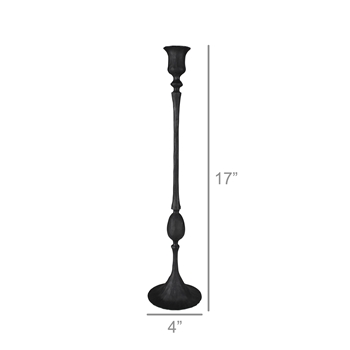 Candlestick - Petro Black Iron  4x17in